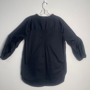 Chico's Sheet Black Long-Sleeve Tunic Top Size 2